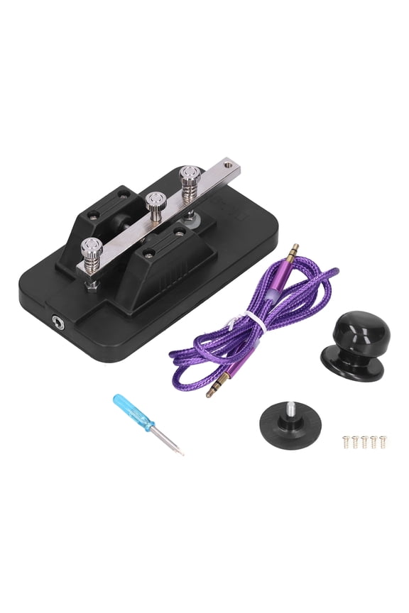 Telegraph Key with Buzzer Morse Code Key, Telegraph Trainer Portable Manual Operation Easy Assembly with Buzzer for Beginner