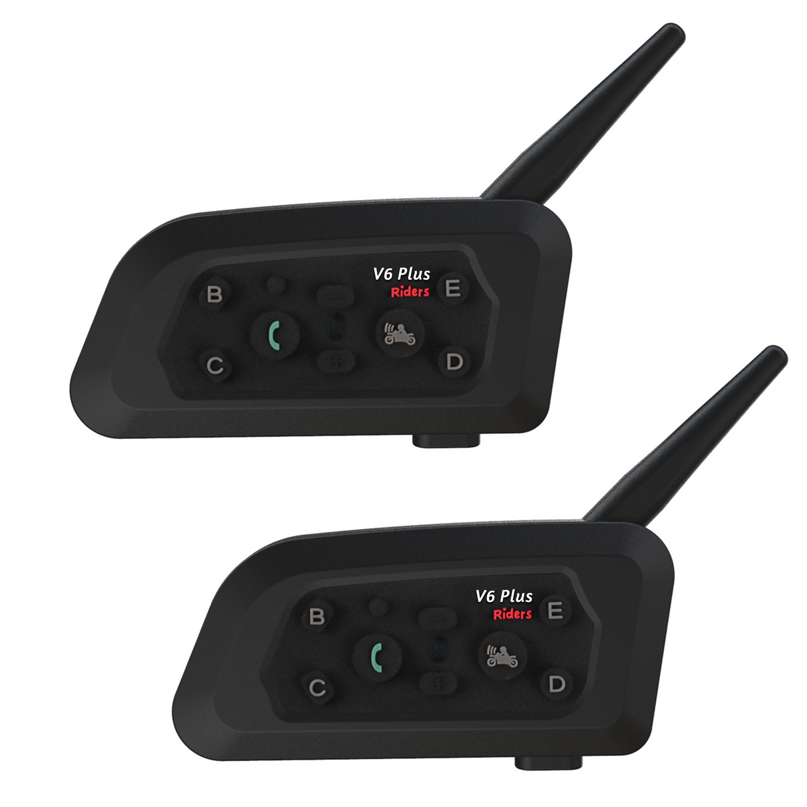 Teleheer V6 Intercom Headset for Motorcycle Helmet 1200M Duplex Riding Walkie-talkie