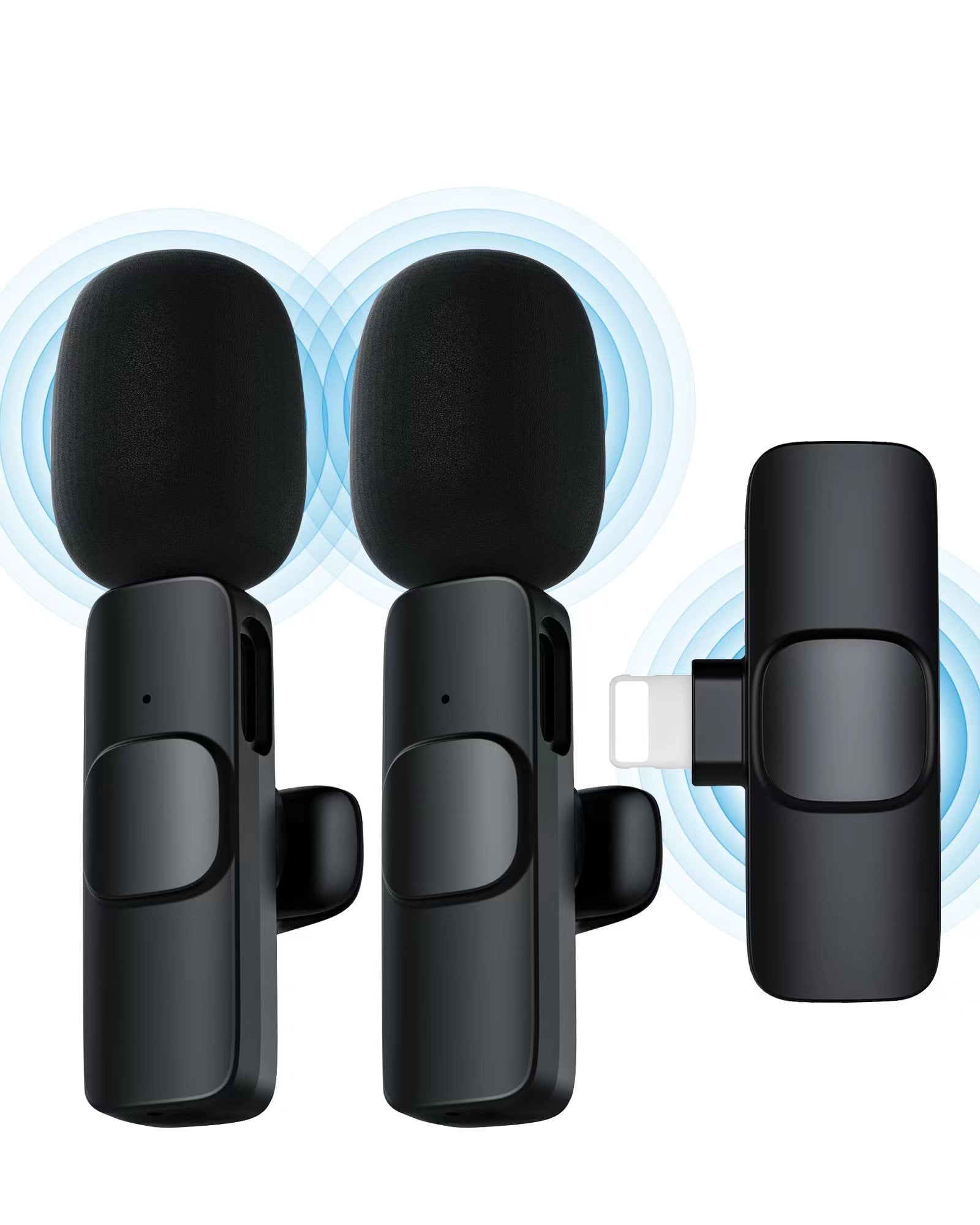 Telele Wireless Lavalier Microphone for iPhone iPad, Broadcast Lapel Short Video Recording