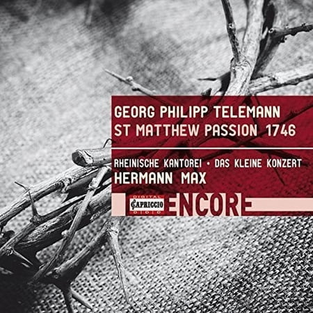 Telemann / Jochens / Max - Georg Philipp Telemann: St Matthew Passion 1746 - Music & Performance - CD