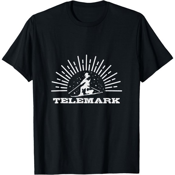 Telemark Norway Skier Retro Skiing Telemarking T-Shirt