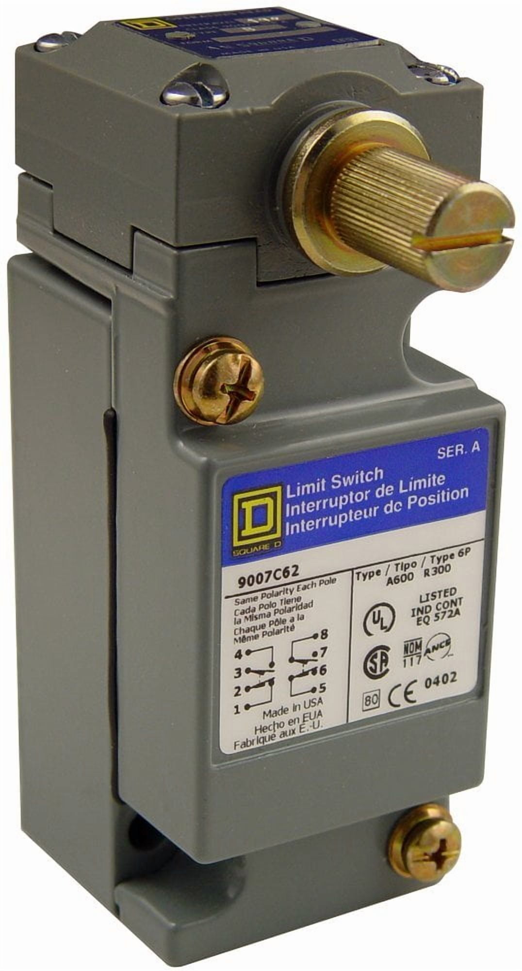 Telemecanique Sensors 9007C62B2 Heavy Duty NEMA Limit Switch, Standard ...