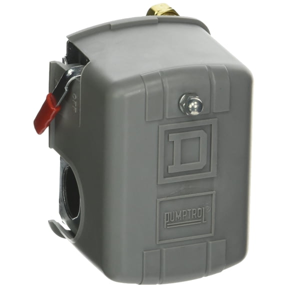Telemecanique Sensors 9013FHG32J52M1X Air-Compressor Pressure Switch, 125 Psi Set Off, 30 Psi Fixed Differential, 1/4" Npsf Internal, 2-Way Release Valve, Auto/Off Cut-Out Lever CA3
