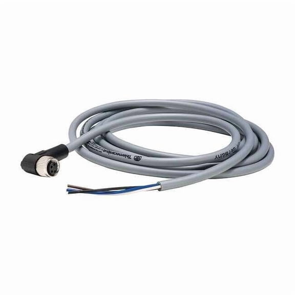 Telemecanique Sensors Cordset,6.56 ft.,Gray,250VAC/300VDC XZCPV1041L2