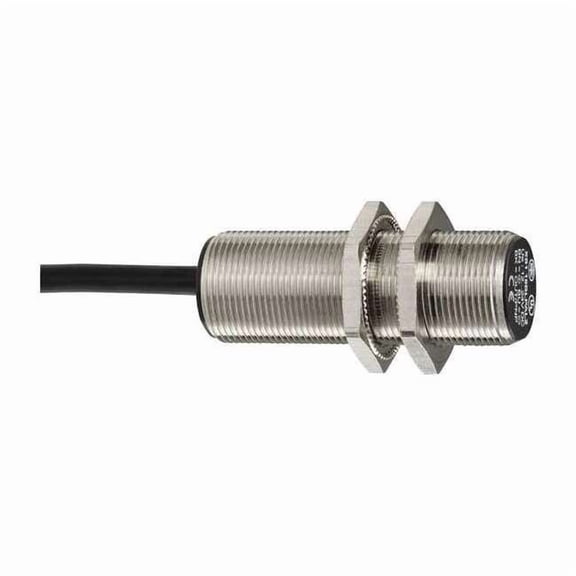 Cylindrical, Inductive Proximity Sensor, 18 mm Dia., Brass, 2 m, Bare Wire, 2 Wires, Shielded