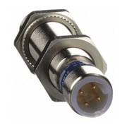 Cylindrical, Inductive Proximity Sensor, 12 mm Dia., Brass, M12, 3 Wires, Shielded