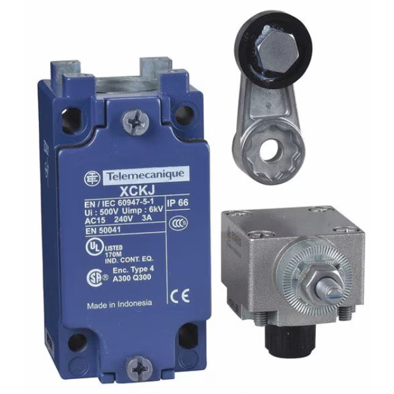 Telemecanique Sensors Limit Switch Roller Lever Rotary 1NC/1NO 10A 240V AC IP66 XCKJ10511