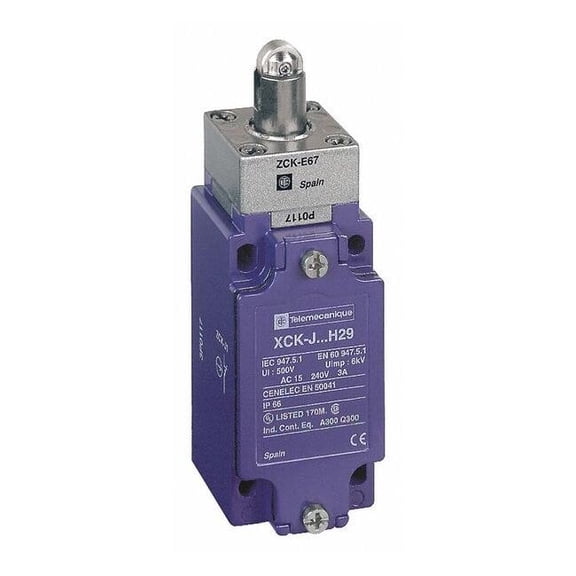 Telemecanique Sensors Limit Switch, Roller Plunger, 1NO/1NC XCKJ167H7
