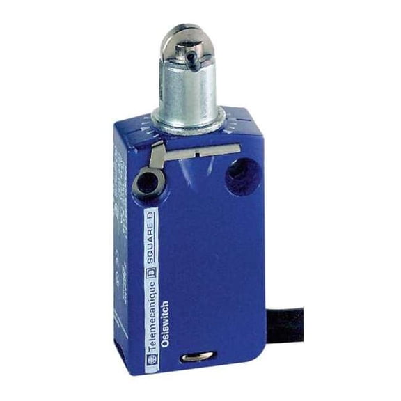 Limit Switch, Plunger, Roller, 1NC/1NO, 6A at 240V AC, Actuator Location: Top