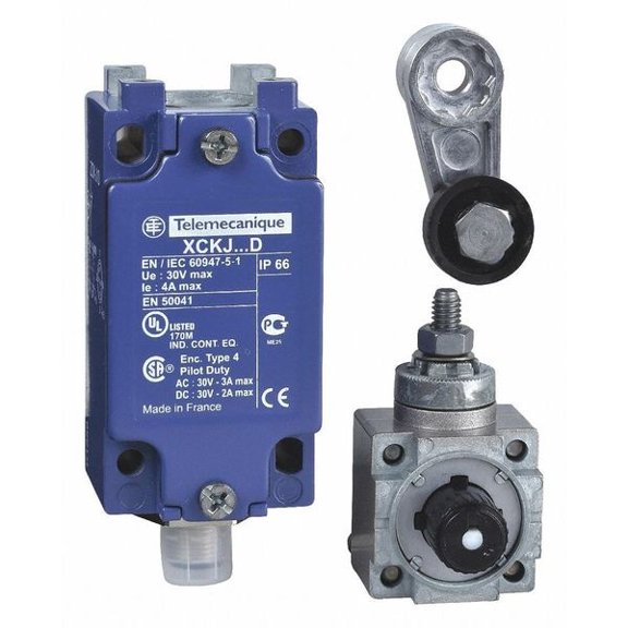 Telemecanique Sensors LimitSwitch,RollerLeverPlunger,1NO/1NC XCKJ10511D