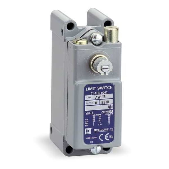 Telemecanique Sensors LimitSwitch,RotaryLever,DPDT-DB-2NO/2NC 9007AW18