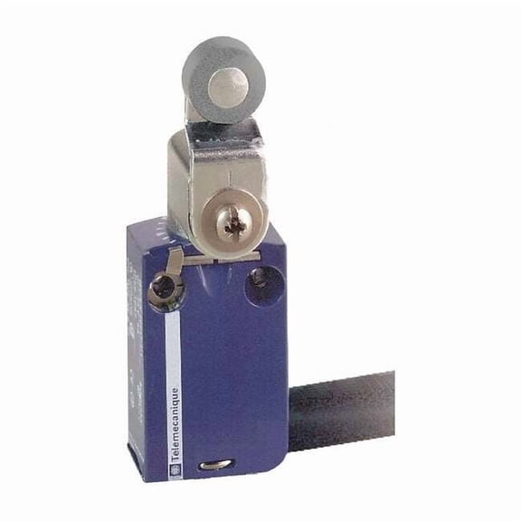 Limit Switch, Roller Lever, Rotary, 1NC/1NO, 6A at 240V AC, Actuator Location: Side
