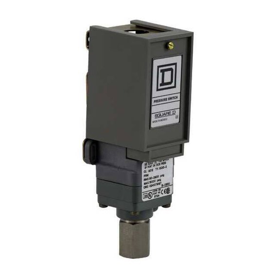 Telemecanique Sensors Pressure Switch, 90-2,900 psi, Diaphragm 9012GPG2