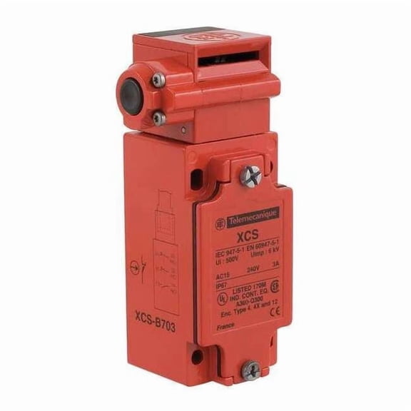 Telemecanique Sensors Safety Interlock Switch, Zamak, 1NO/2NC XCSB703