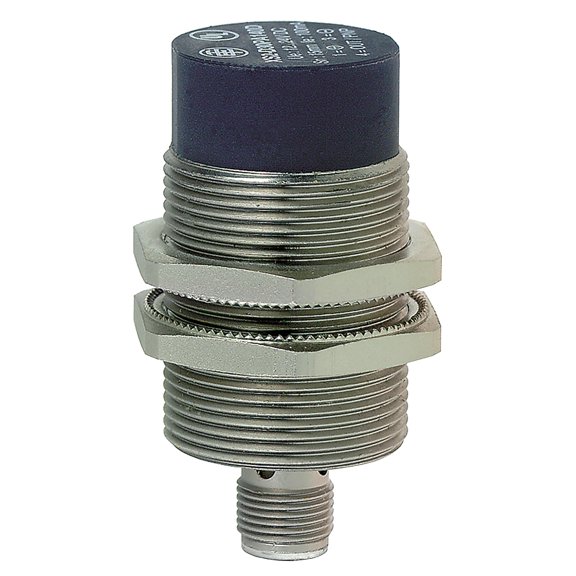 Telemecanique Sensors XS630B4PAM12 Universal Series Inductive Proximity Sensor, Metal 30-mm Barrel, Non-Flush Mount, 3-Wire DC PNP Wiring, PNP Input, NO Output, M12 Micro-Connector CA3