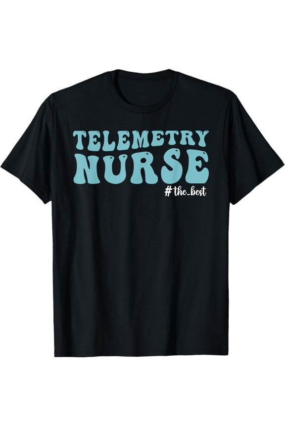Telemetry Nurse Nursing Nursery Wavy Style T-Shirt