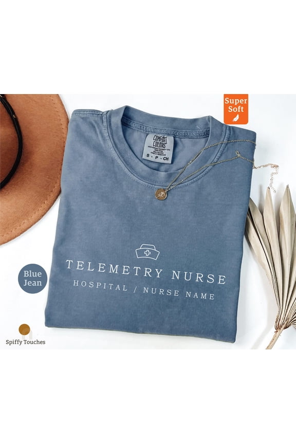 Telemetry Nurse TShirt Personalized Hospital Staff Tee Custom Nurse Gift Medical Worker Ap