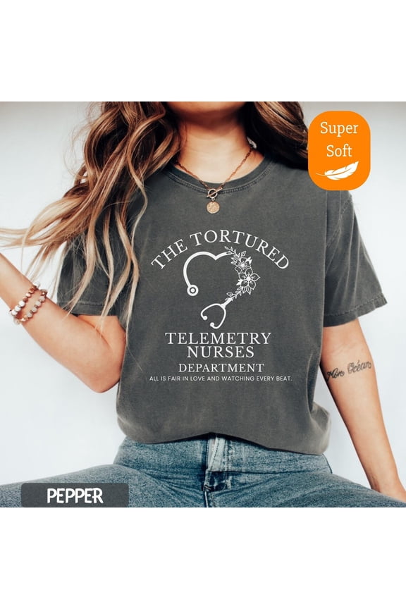 Telemetry Nurses Department Nursing Nurse Work Coworker T-Shirt All Size S-3XL