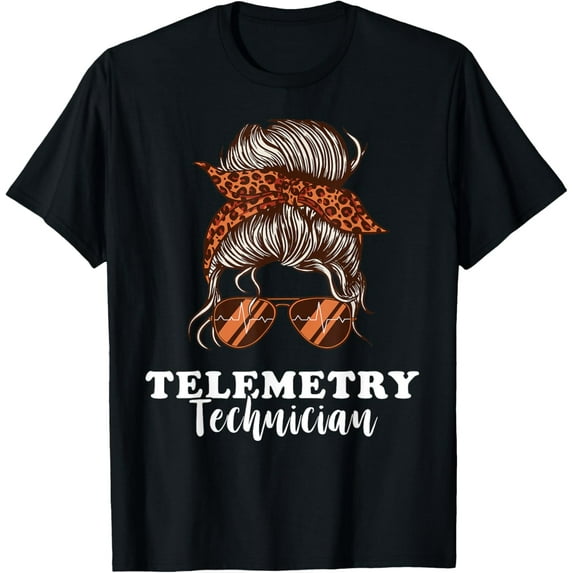 Telemetry Technician Heartbeat Heart Monitor Analyze Data T-Shirt