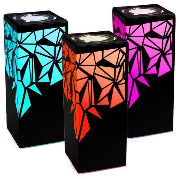 Telepathy Lamp - Long Distance Wifi Touch Lamp by Zoci Voci - Raining Diamonds Design | Unique Handmade Gifts 200+ Colors, Gloss Finish (Set of 3 Lamps)
