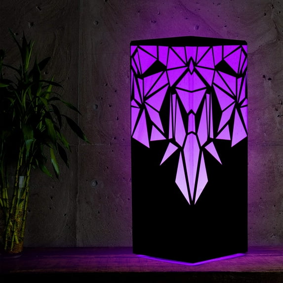 Telepathy Lamp - Long Distance Wifi Touch Lamp by Zoci Voci - Raining Diamonds Design | Waite Colour | Glossy Finish (Set of 1 Lamp)