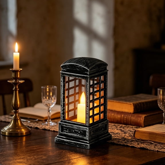 Telephone Booth Night Light, Vintage Inspired Decorative Lamp, with Warm Ambient Glow, for Living Room, Bedroom, Patio, Indoor Outdoor Decor