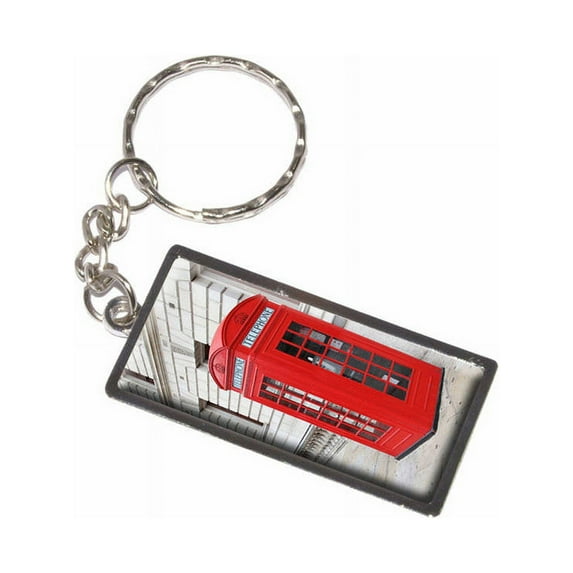 Telephone Booth Red Call Box England Great Britain Keychain Key Chain Ring