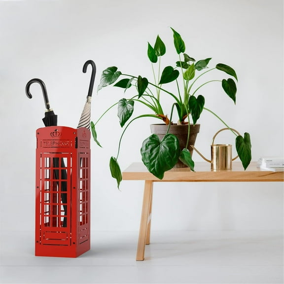 Telephone Booth Umbrella Stand - Red