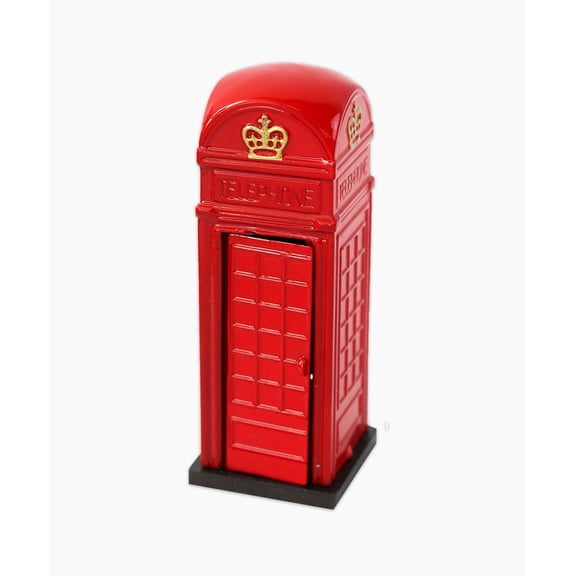 Telephone Box Pencil Sharpener British Red Phone Booth Desk Sharpener, UK Souvenir Stationery