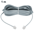 thumbnail image 1 of Telephone Cable To Male Modular Telephone Extension Lead Cable Cord,Telephone Cable With Standard Rj11 Plug Line Couplers - Grey, 1 of 6