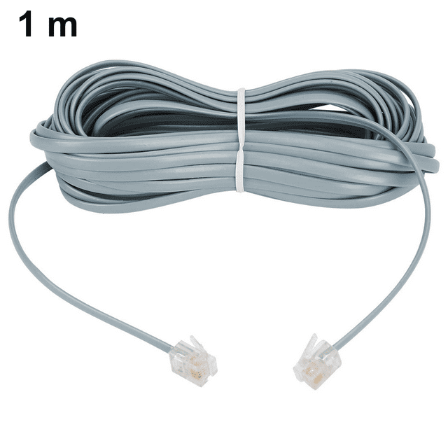 Telephone Cable To Male Modular Telephone Extension Lead Cable Cord,Telephone Cable With Standard Rj11 Plug Line Couplers - Grey