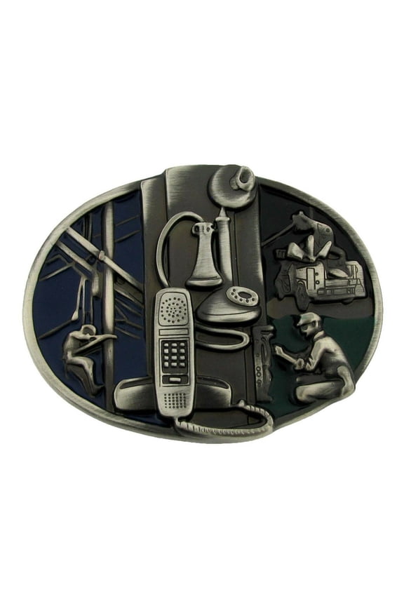 Telephone Communications Industry Workers Lineman Tools Belt Buckle Heavy Duty