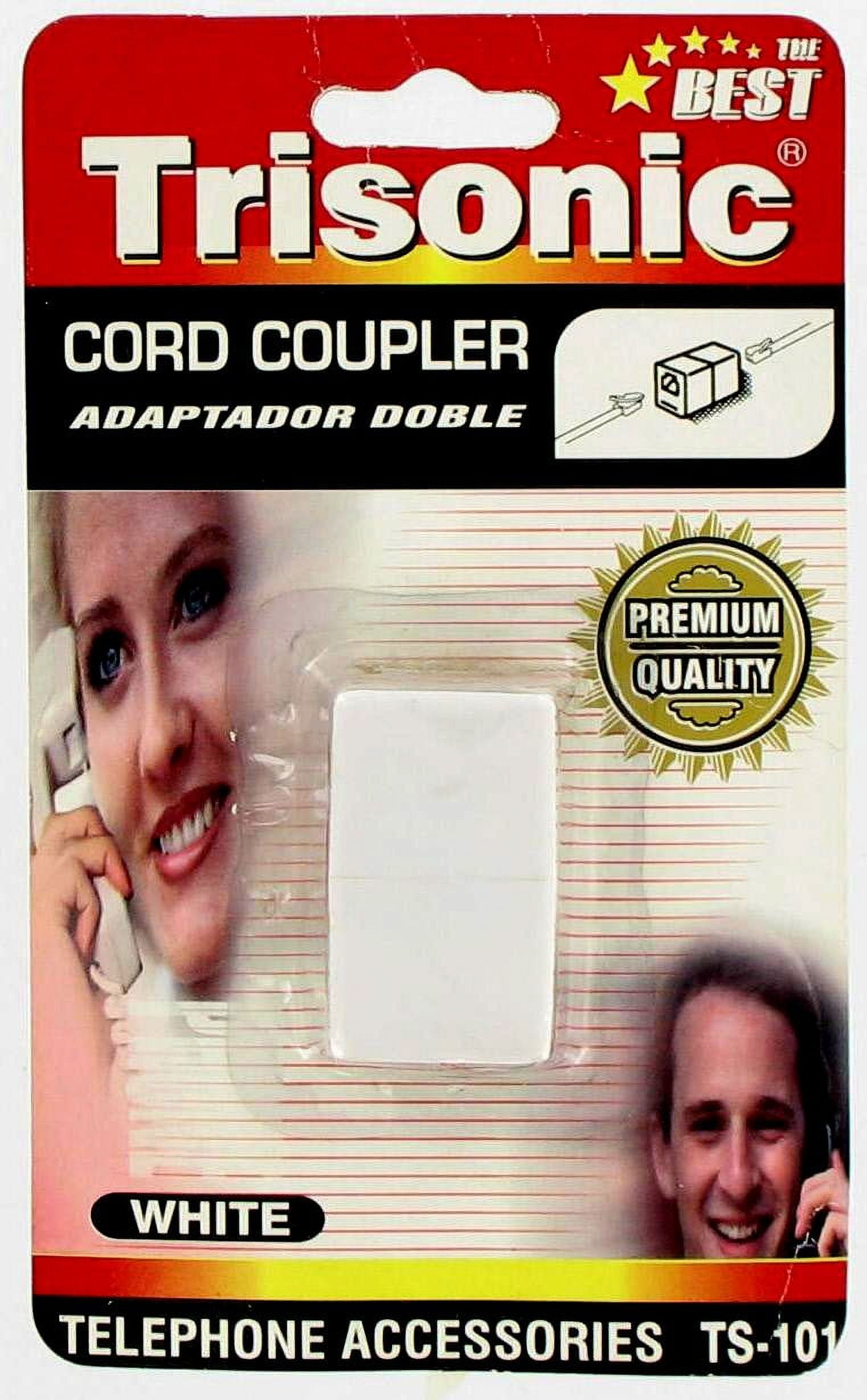 Telephone Cord Coupler White