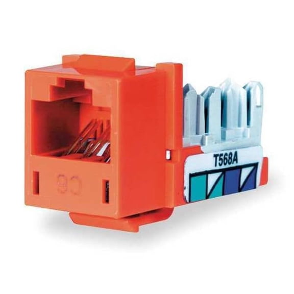 Telephone/Data, Jack, XCELERATOR, Cat 6, Orange J101