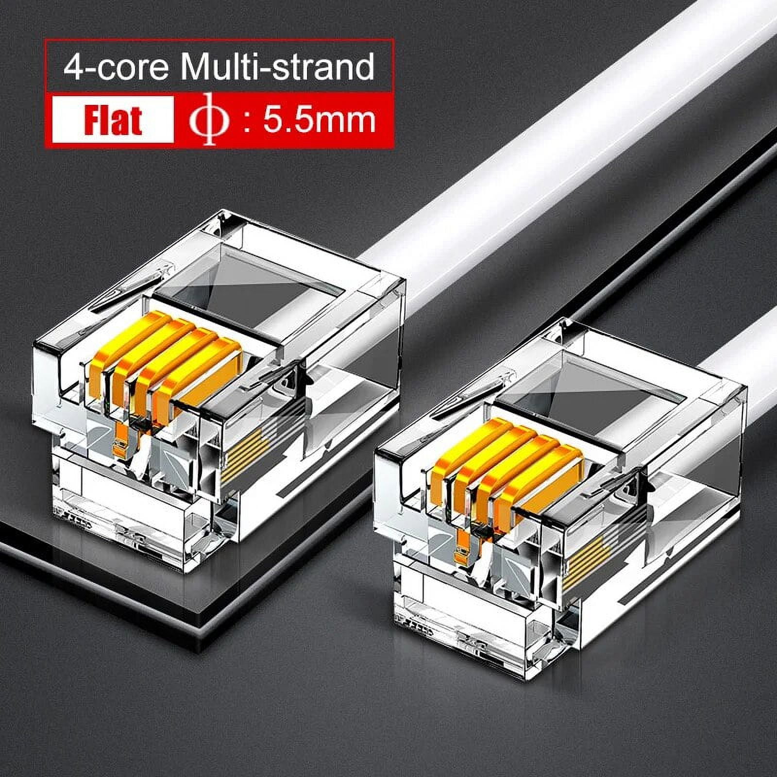 Telephone Extension Cord Phone Cord with 1 inLine Coupler Cable Wire