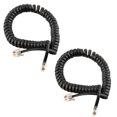 thumbnail image 1 of Telephone Handset Cord 2M Modular Coiled Black Curly Cord RJ11 Telephone Line 4P4C - 2 Pack, 1 of 2