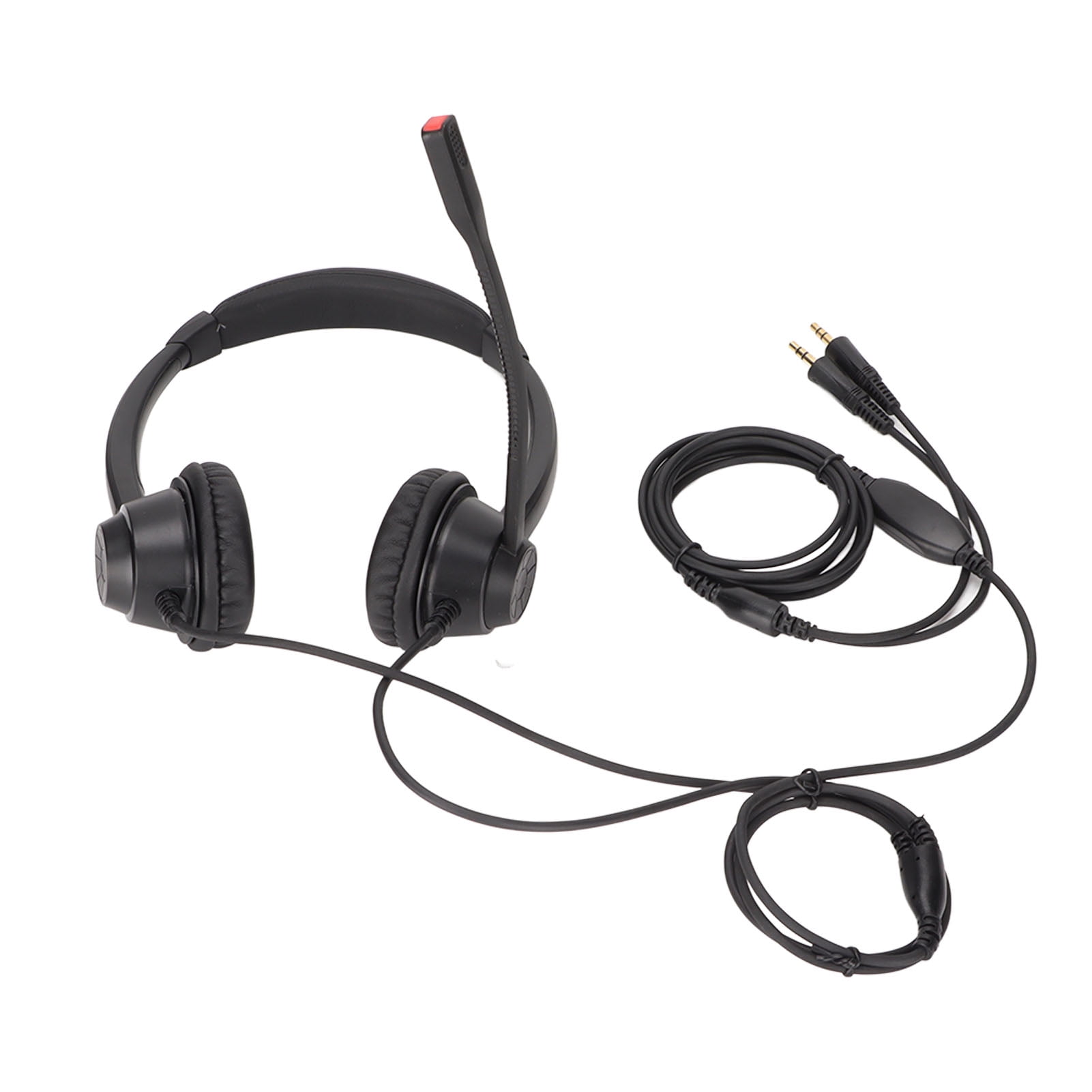 Telephone Headset Noise Reduction Dual 3.5mm Plug Binaural Business ...