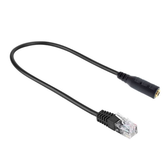Telephone Headsets Converter RJ9 To 3.5mm Adapter Universally Compatibility For Home Travel Enhances Efficiency