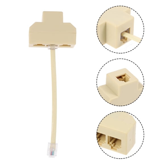 4-Pack Telephone Line Distributor Junction Box, 3-Way Telephone Splitter for Home and Office Phone Line Management