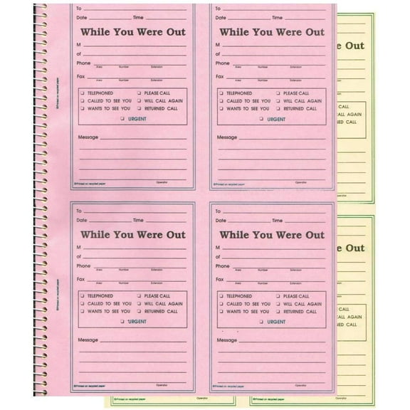 Telephone Message Book, 8.5" X 11"