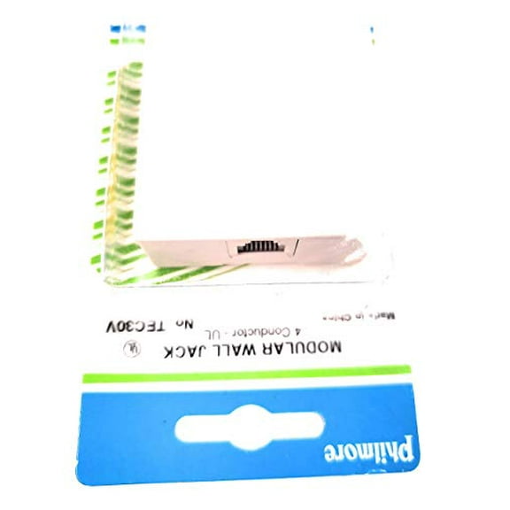 Telephone Modular Wall Jack 4 Conductor White - TEC30V