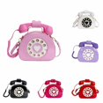 thumbnail image 1 of Telephone Shaped Purse Shoulder Crossbody Tote Bags Women Retro Phone Top Handle Handbags For Girls, 1 of 6
