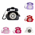 thumbnail image 1 of Telephone Shaped Purse Shoulder Crossbody Tote Bags Women Retro Phone Top Handle Handbags For Girls, 1 of 6