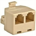 thumbnail image 1 of Telephone Splitter - Adapter - 1 Male to 2 Female RJ-11 Jacks - Ivory., 1 of 1