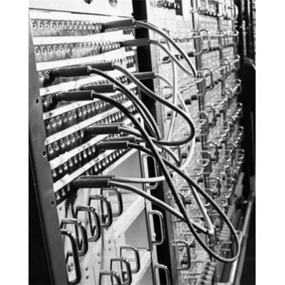 Telephone Switchboard in a Telephone Network Control Room Poster Print - 18 x 24 in.