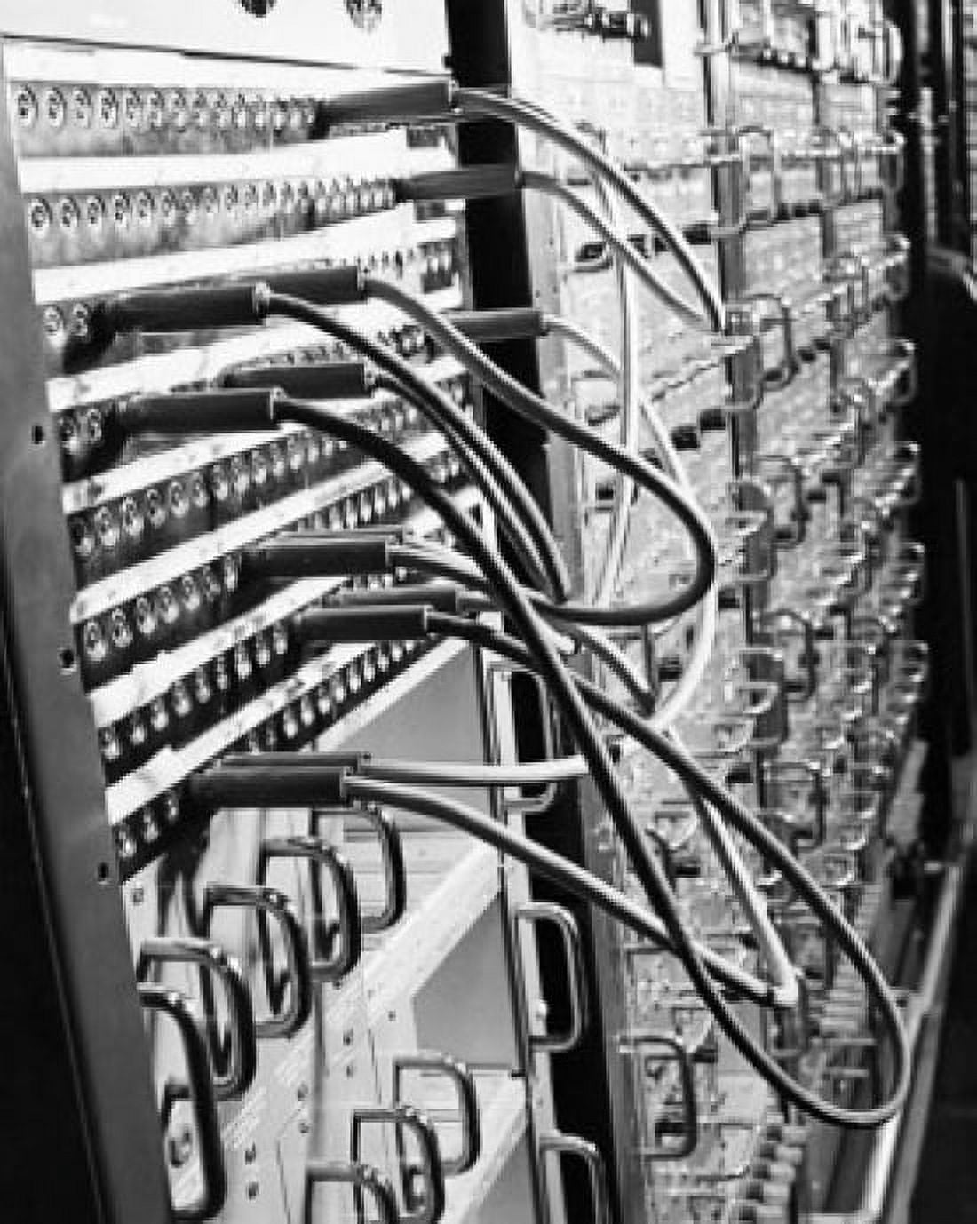 Telephone switchboard in a telephone network control room Canvas Art - (18 x 24)