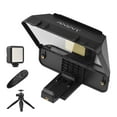 thumbnail image 1 of Teleprompter Andoer A10 Portable Smartphone DSLR Camera Teleprompter Prompter Kit With Phone Holder LED Fill Light Desktop Tripod Remote Control For Vlog Video Recording Live, 1 of 7