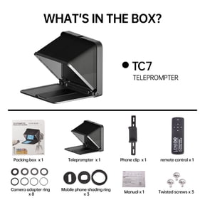 Teleprompter Foldable Portable Teleprompter For Phone Camera For Live Interview For 7.9 Inch Tablet Smartphone ,Easy to Setup