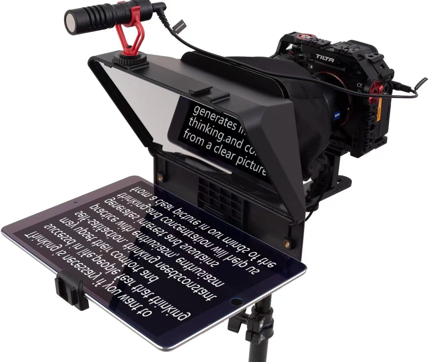 Teleprompter Portable Smartphone DSLR Camera Teleprompter Prompter with
