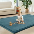 thumbnail image 1 of Teler Baby Play Mat for Floor, 1.18" Thick Foam 47"×47" Playmat, Ultra-Soft Plush Feel & Non-Slip Backing Safe for Infants, Toddlers Crawling, Olive Green, 1 of 10